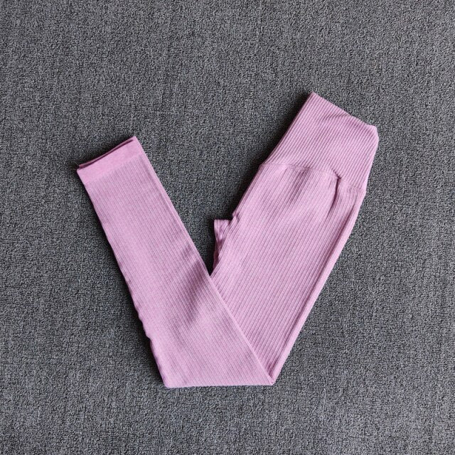 Sportswear Yoga Sets Ribbed Seamless Long Sleeve - GilloServ