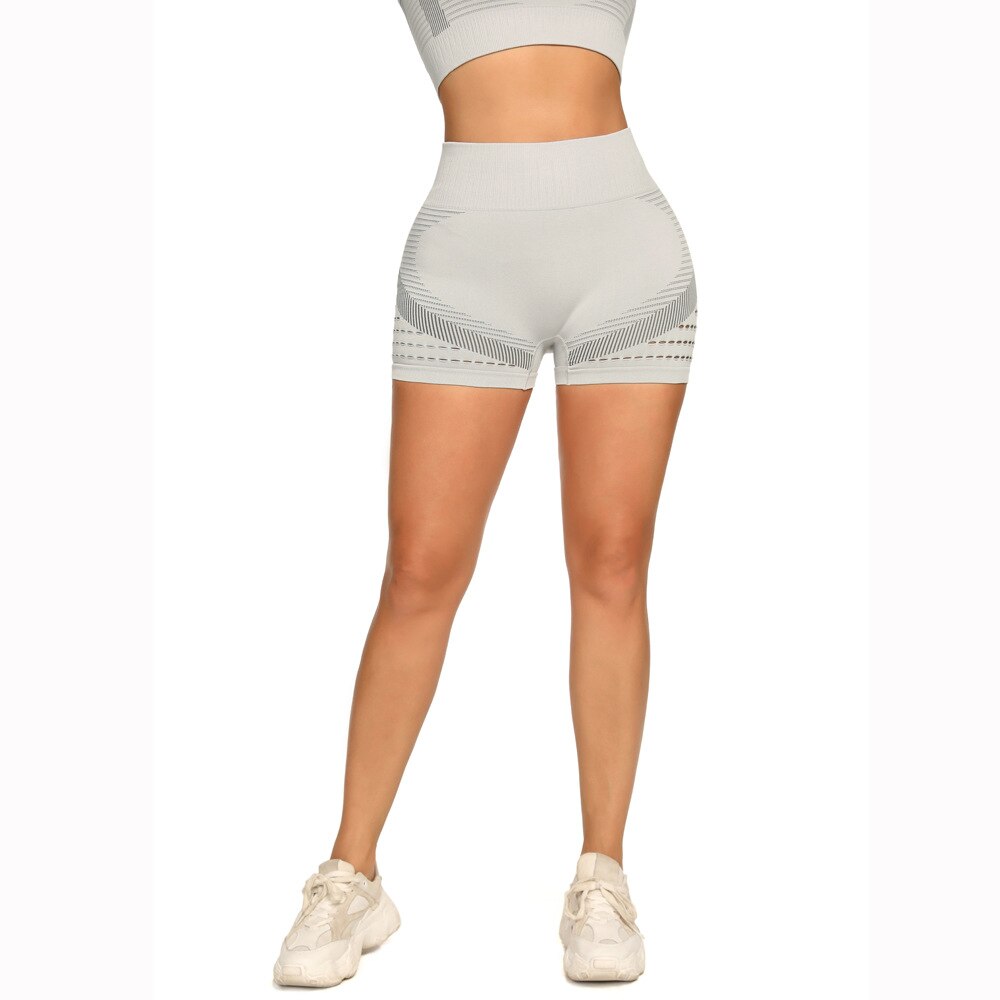 Seamless Hollow Out Fitness Yoga Shorts