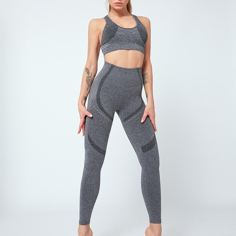 Women Seamless Yoga Set Women Gym Clothes