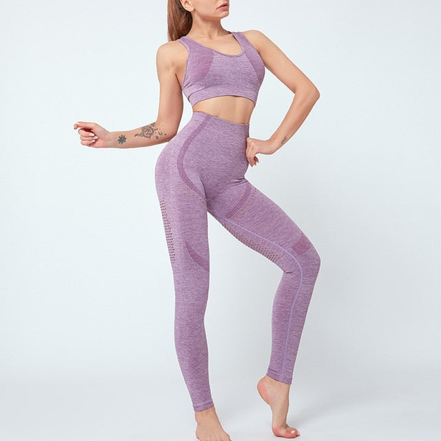 Women Seamless Yoga Set Women Gym Clothes