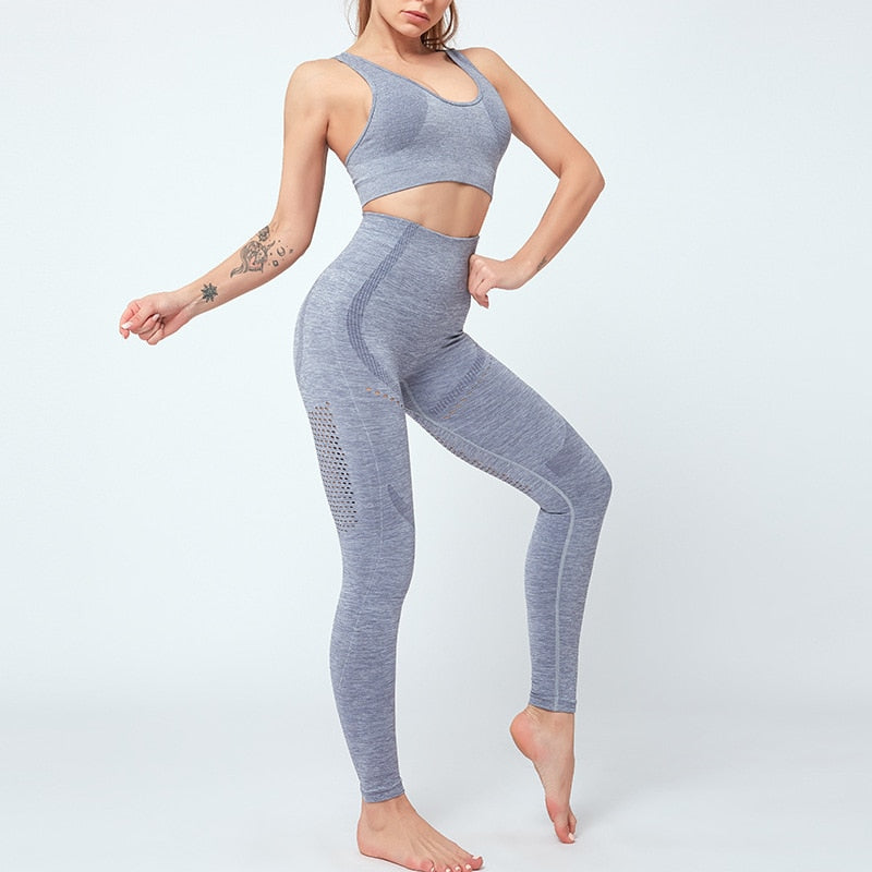 Women Seamless Yoga Set Women Gym Clothes