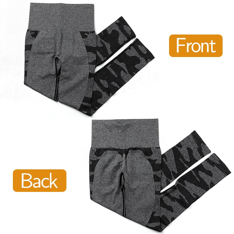 Workout Outfit 2 Pieces Yoga Set Seamless Running Leggings