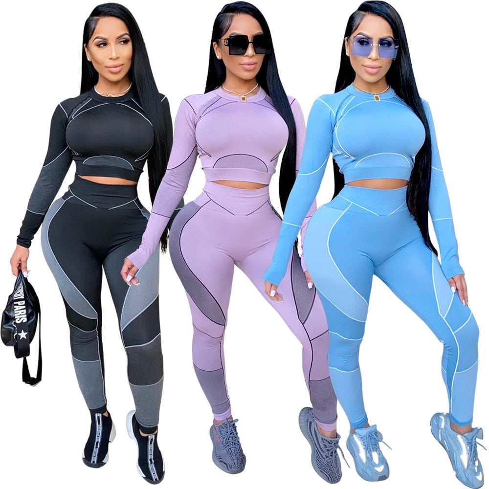 Seamless Sportswear Yoga 2 PCS Set Women GYM Clothes - GilloServ