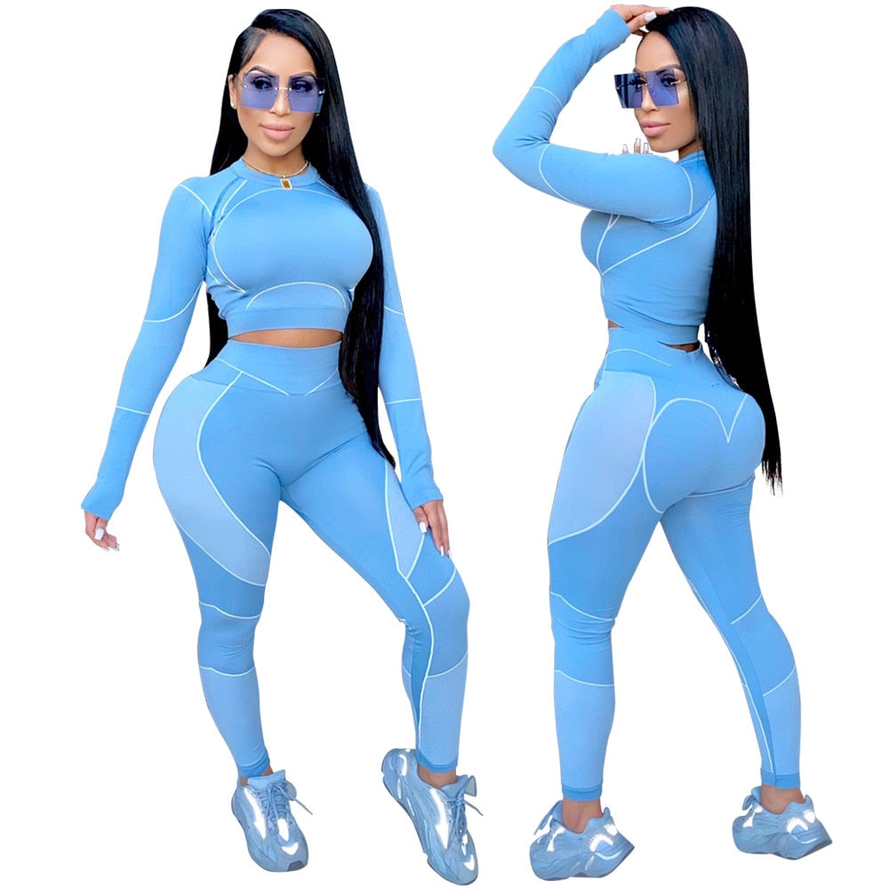 Seamless Sportswear Yoga 2 PCS Set Women GYM Clothes - GilloServ