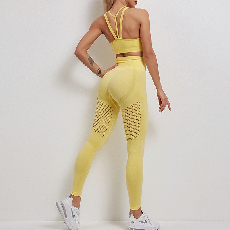 Women Seamless Yoga Set Gym Clothes - GilloServ