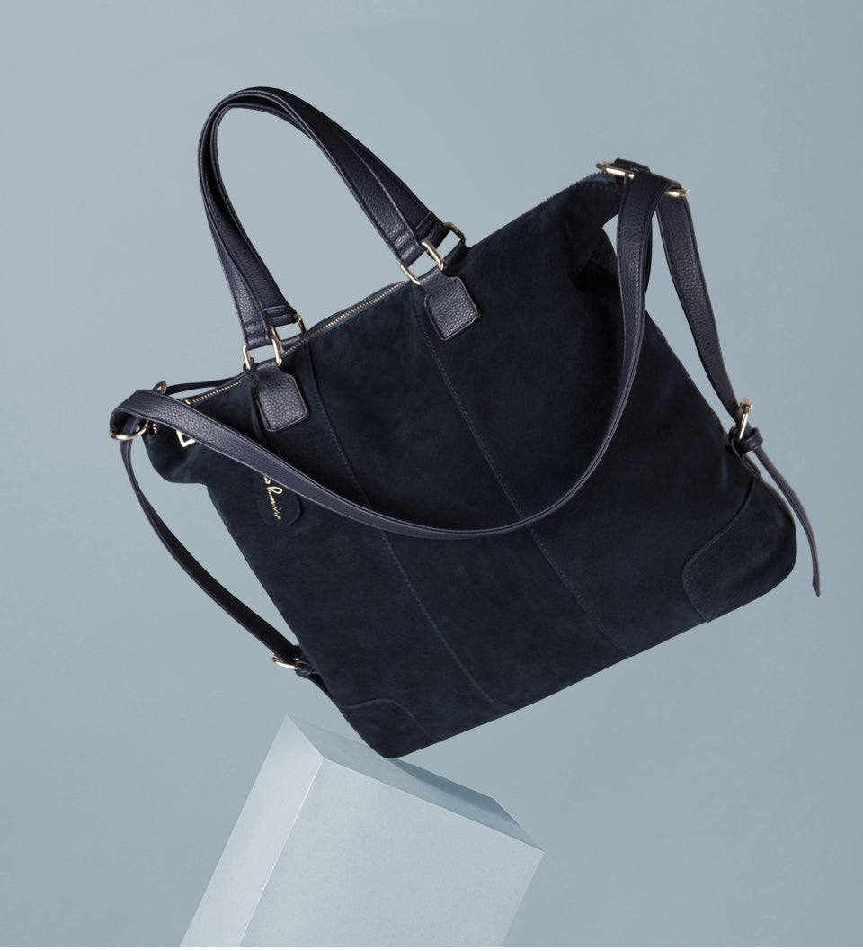 Women Real Split Suede Leather Shoulder Tote Bag