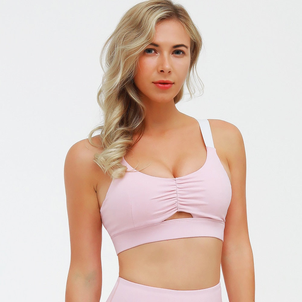 Women Yoga Suit Gym Fitness Tracksuit Hollow Out Workout Push Up Two Piece Set Tank Crop Top Leggings Casual Sports Outdoor Suit - GilloServ