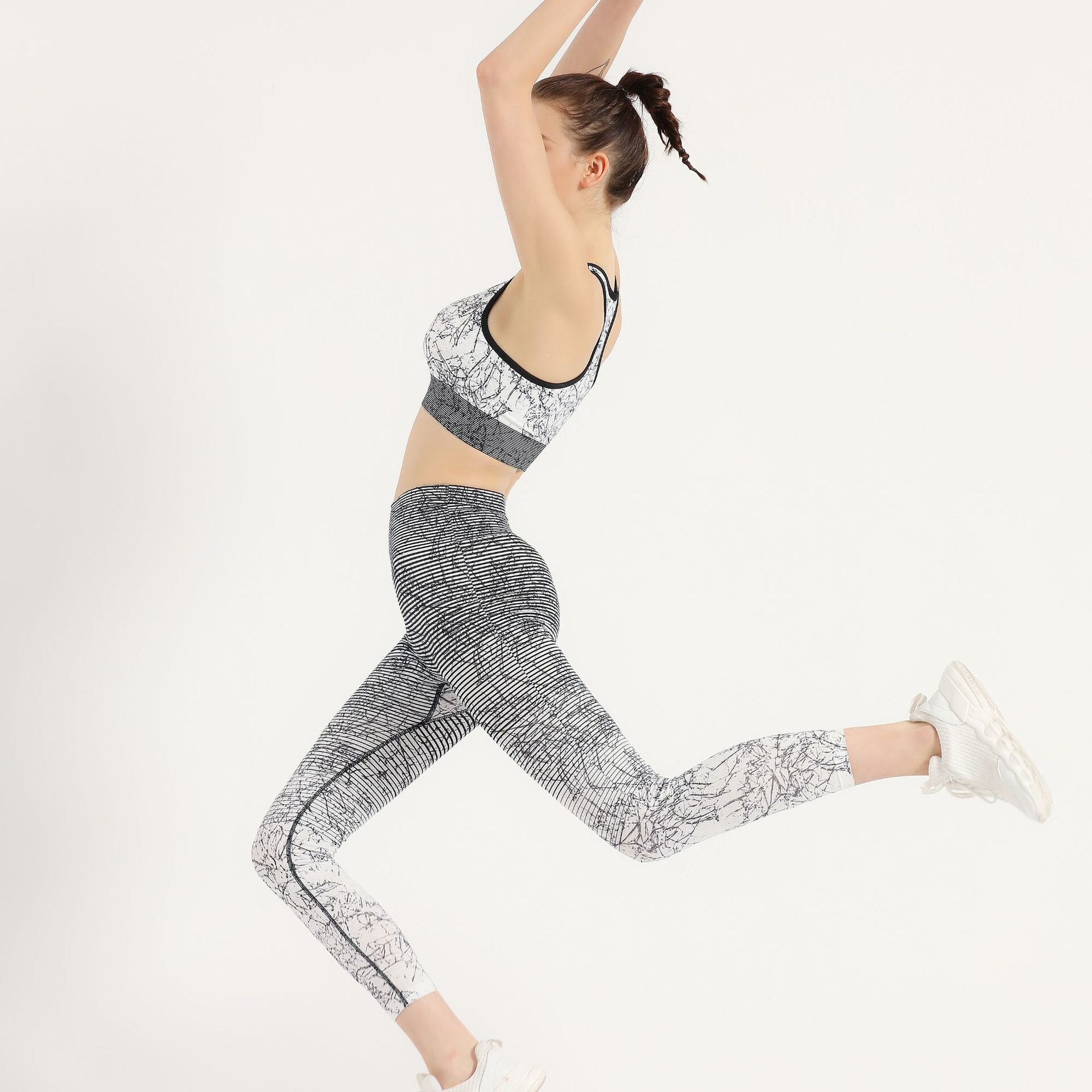 Women Seamless Gym Yoga Suit Tank Crop Top