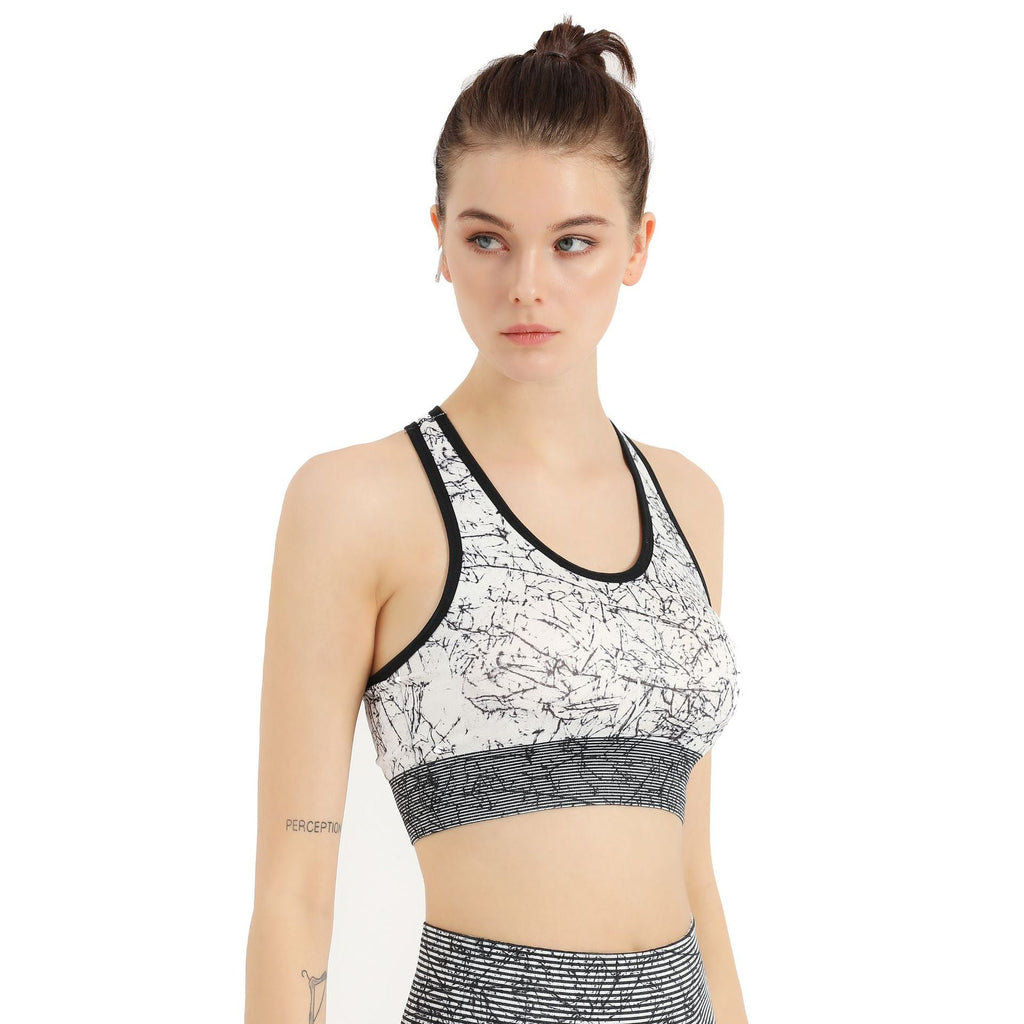 Women Seamless Gym Yoga Suit Tank Crop Top