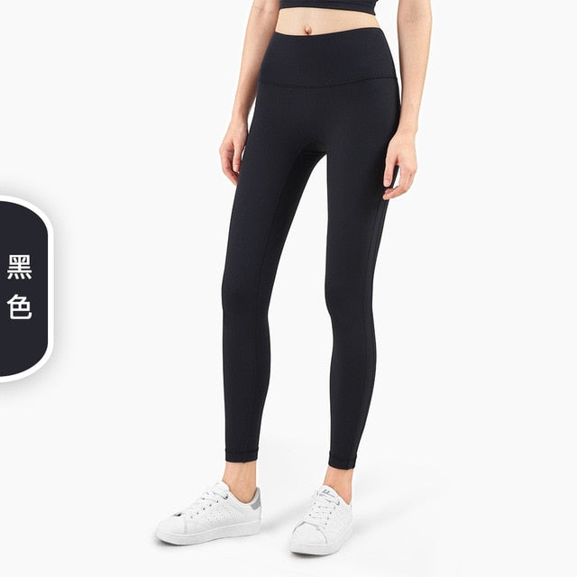 Autumn Seamless Solid Yoga No T line Leggings Fitness Gym Yoga Pantalones High Elastics Sports Breathable Dry Quick Trousers - GilloServ