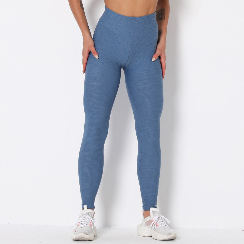 Solid Yoga Leggings High Elastics Pants High Waist Hips Lifting