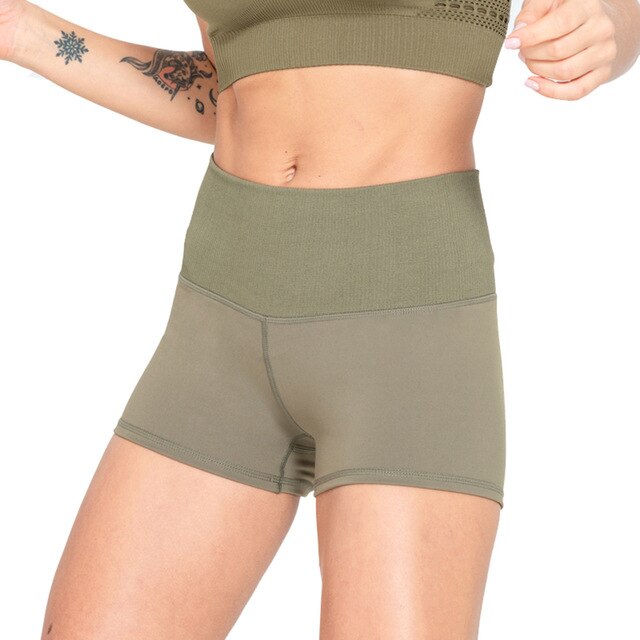 Seamless Yoga Shorts Solid Sports High Elastics Hip Lifting