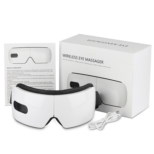 Smart Electric Eye Massager Hot Compress Massage Glasses Vibration Eyes Massage Care