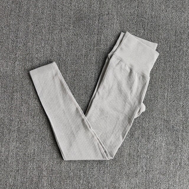 Sportswear Yoga Sets Ribbed Seamless Long Sleeve - GilloServ