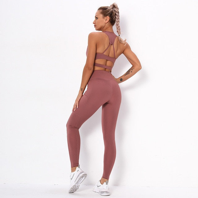 Seamless Sporty Yoga Suit GYM Fitness Workout - GilloServ