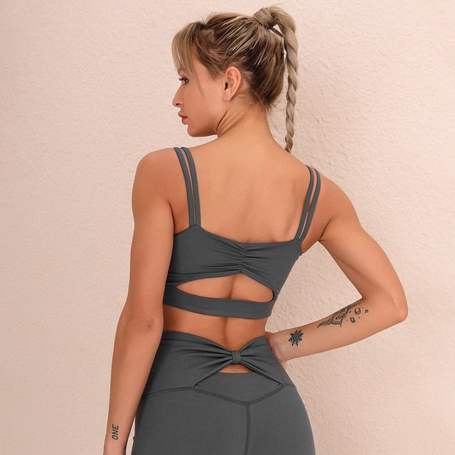 Seamless Solid Yoga Suit GYM Sporty Fitness - GilloServ