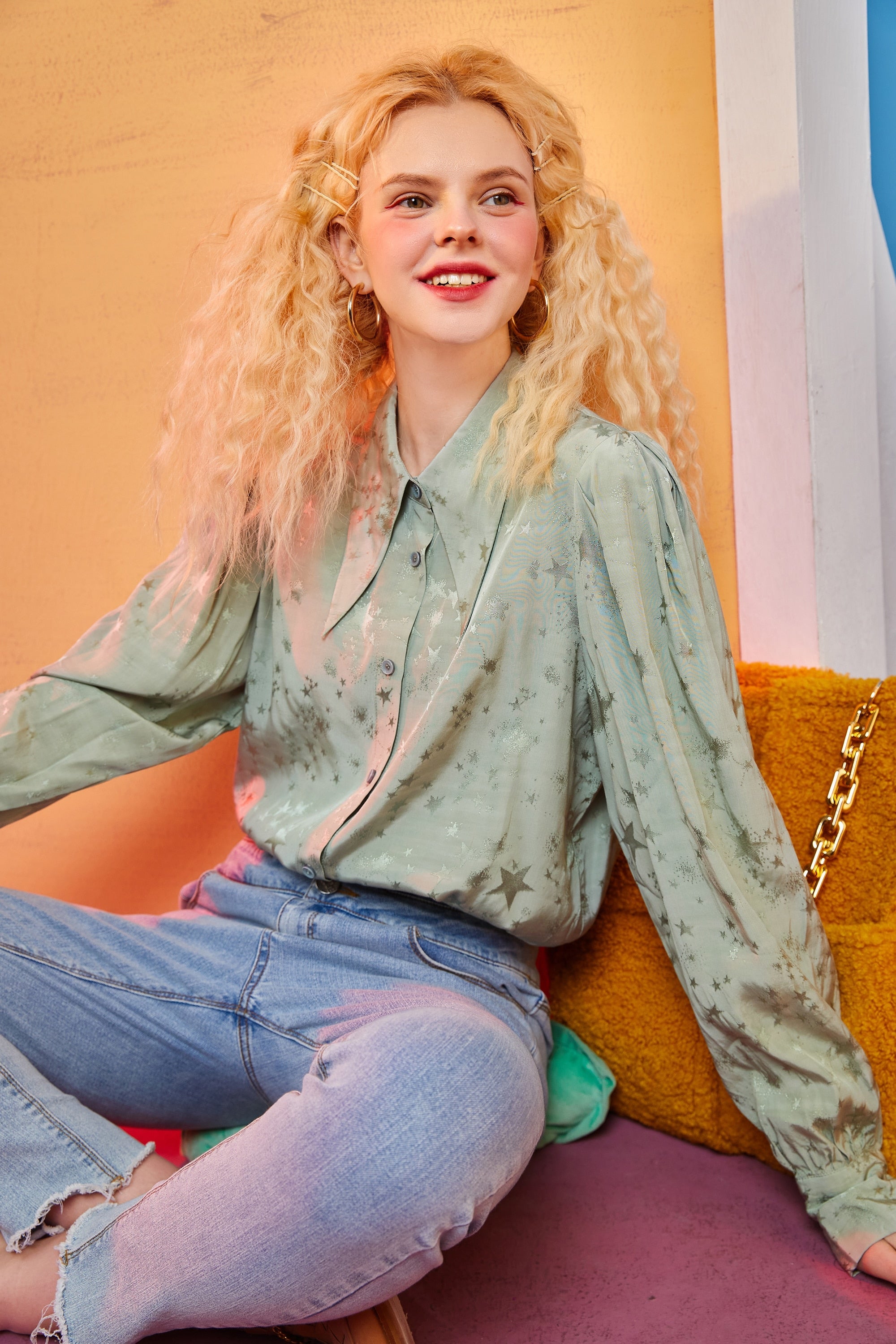 Solid Pure Single Breasted Casual Shirt