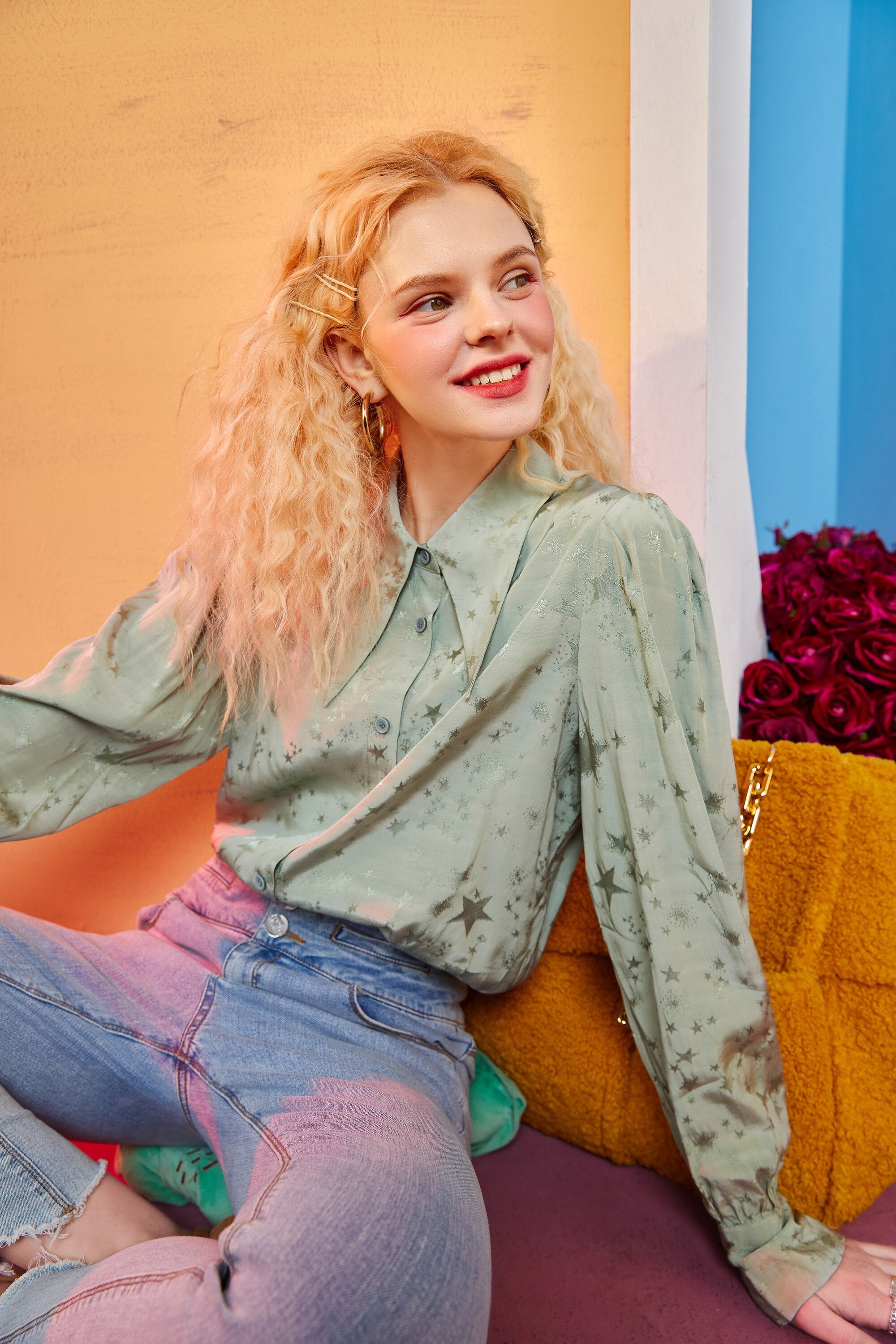 Solid Pure Single Breasted Casual Shirt