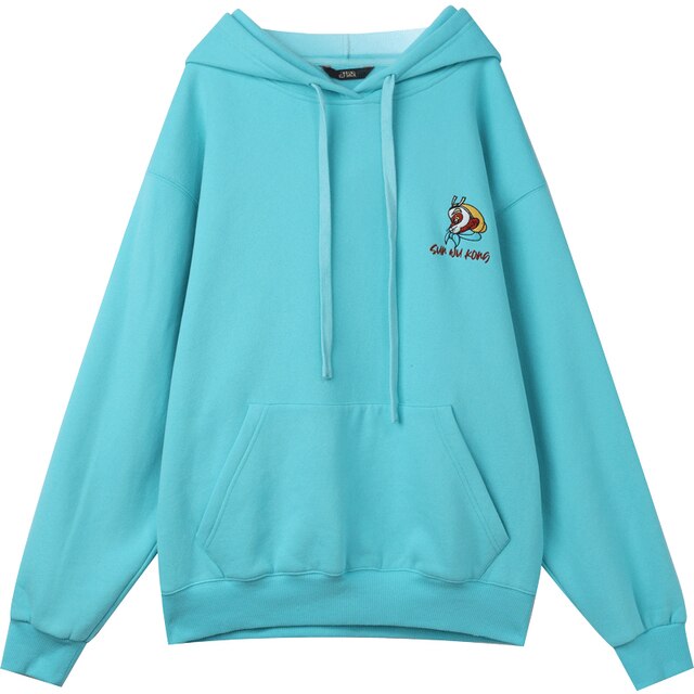 High Quality King Embroidery Casual Oversize Hoodies Sweatshirt