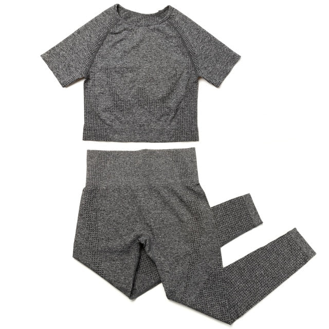 Yoga Sets 2 Piece Women Sport Outfits Workout Sets Exercise Sportswear Gym Jogger Actiivewear Running Suits Fitness Clothes - GilloServ