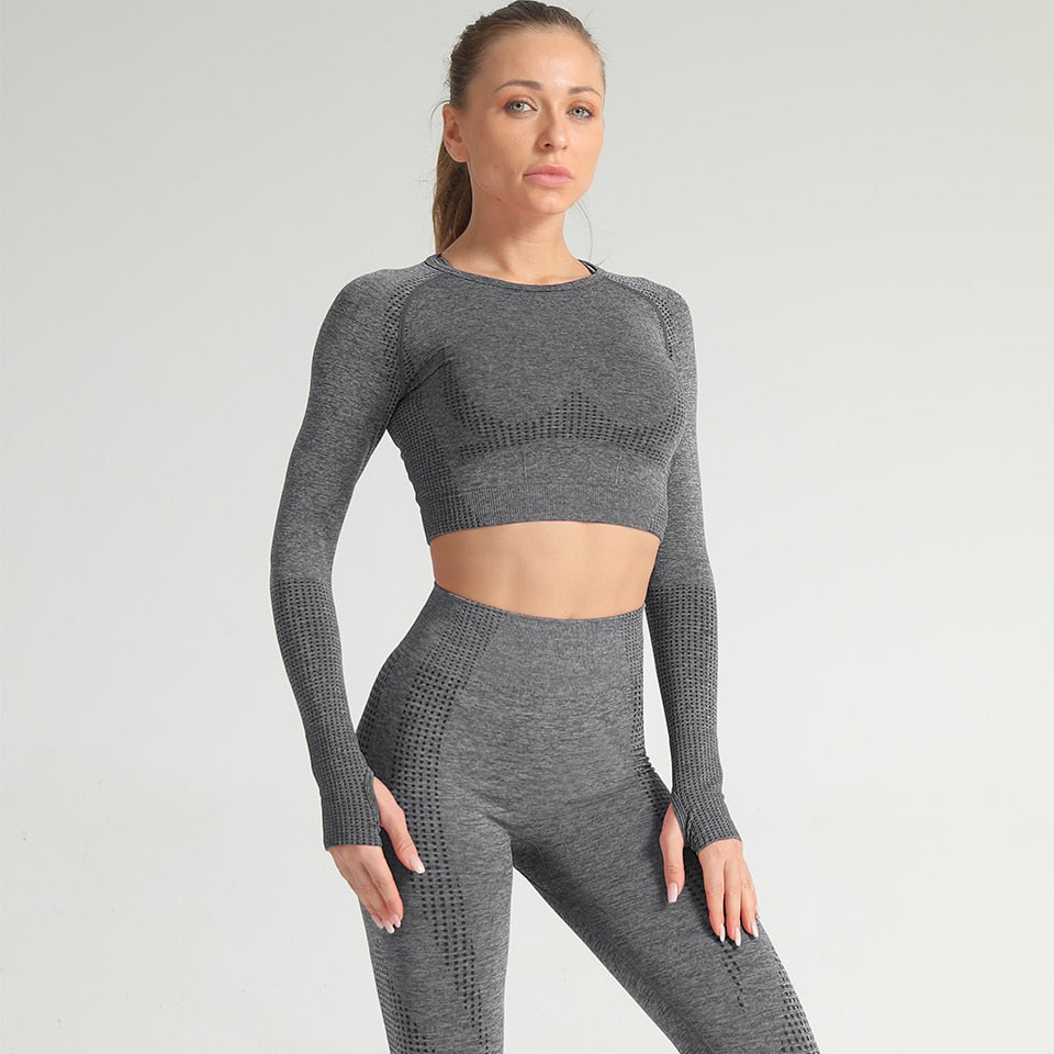 Yoga Shirts Long Sleeves Tops Gym Clothing - GilloServ