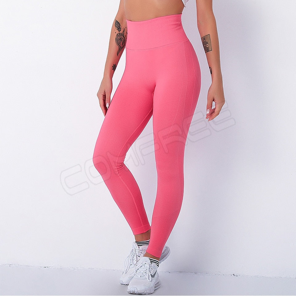 Yoga Pants Hip Push Up Sports Seamless Gym Leggings - GilloServ