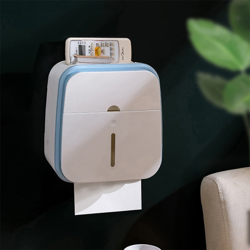 Waterproof Toilet Tissue Box Wall Mount Double Layer Roll