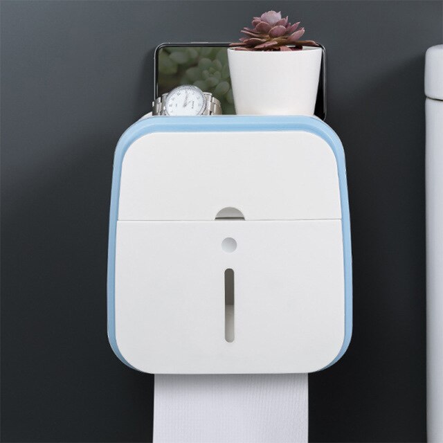 Waterproof Toilet Tissue Box Wall Mount Double Layer Roll