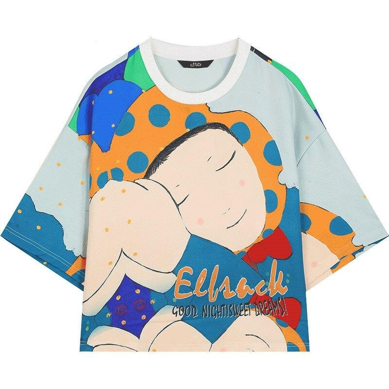 Funny Graphic Print Casual T-Shirts Women Top