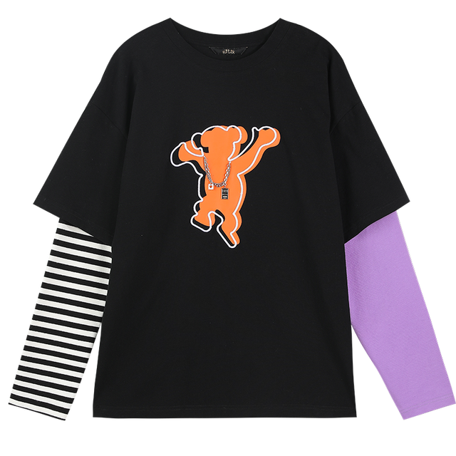 Bear Print Casual Pullover T-Shirts Women