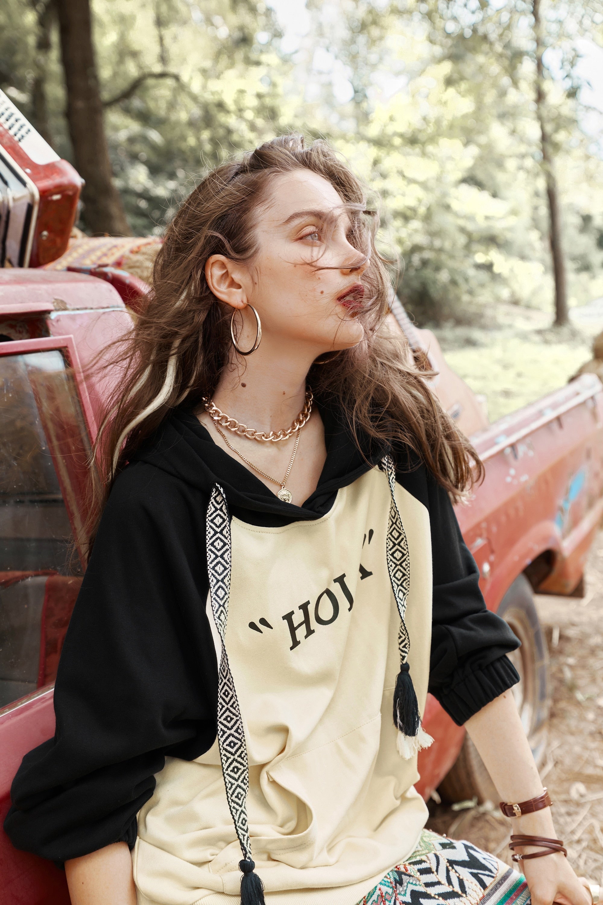 Print Casual Hoodies Sweatshirt Women top