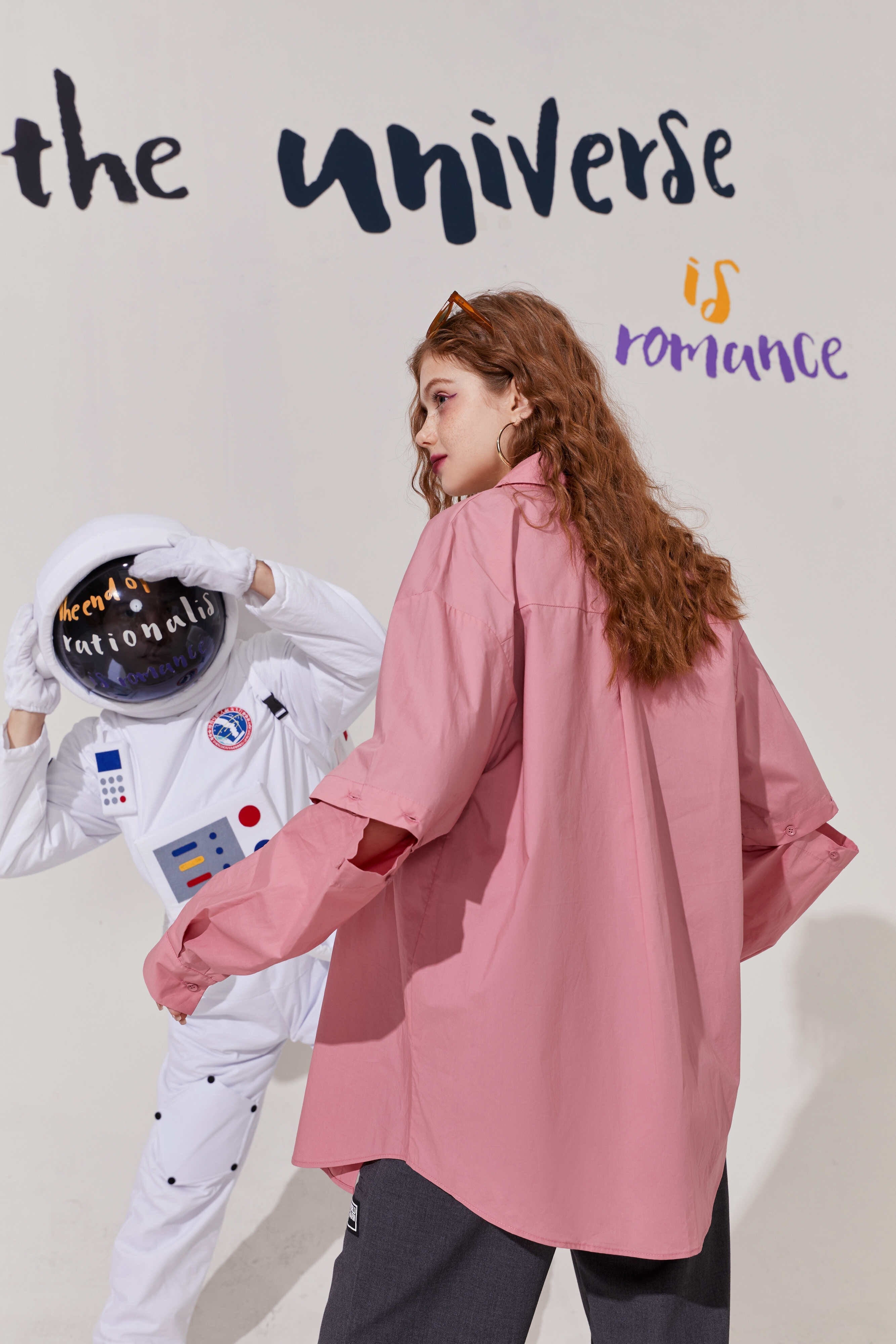 High Quality Solid Pure Chic Casual Minimalist Cotton Shirt Women