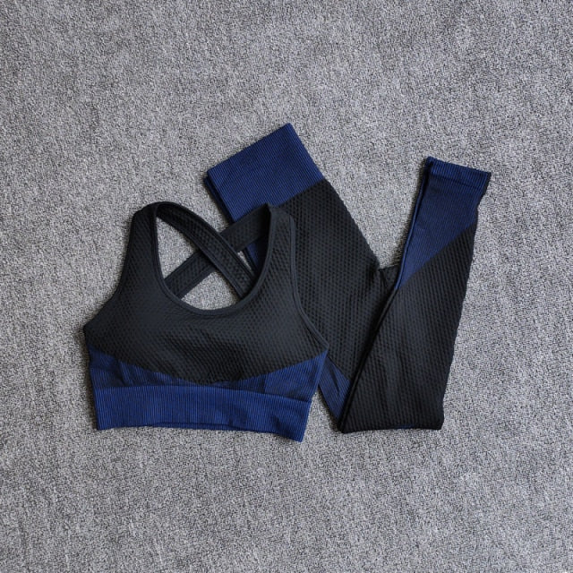 Women Fitness Sport Yoga Suit Seamless Women Yoga Sets