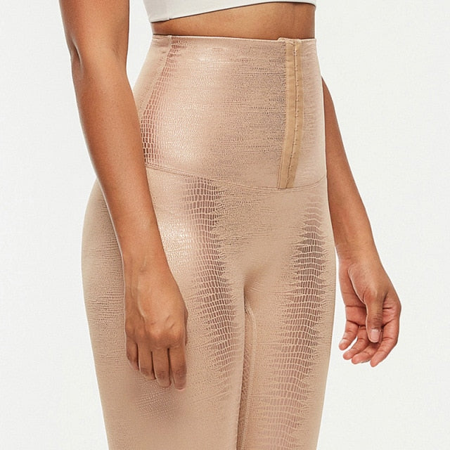 Hook Closure Metallic Yoga Pants Sport Leggings - GilloServ