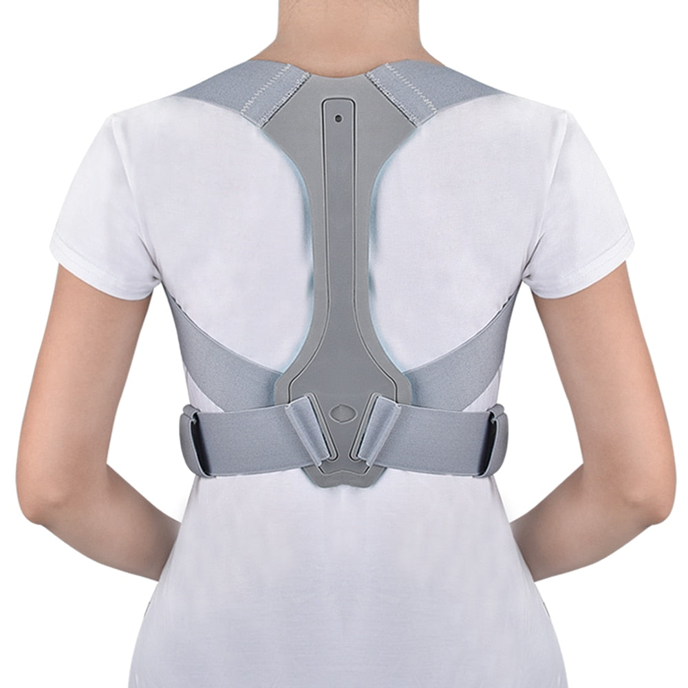 Silver Adjustable Back Posture Corrector Back Pain Relief Belt