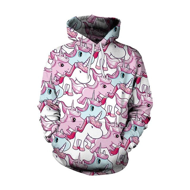 New Fashion Men//Women  Unicorn Cartoon Hoodies