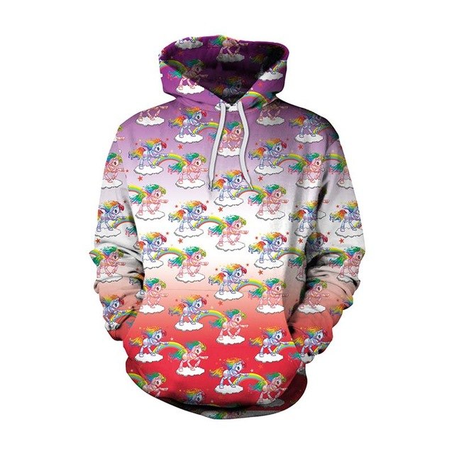 New Fashion Men//Women  Unicorn Cartoon Hoodies
