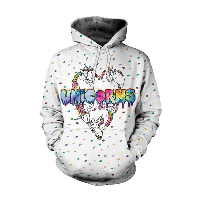 New Fashion Men//Women  Unicorn Cartoon Hoodies