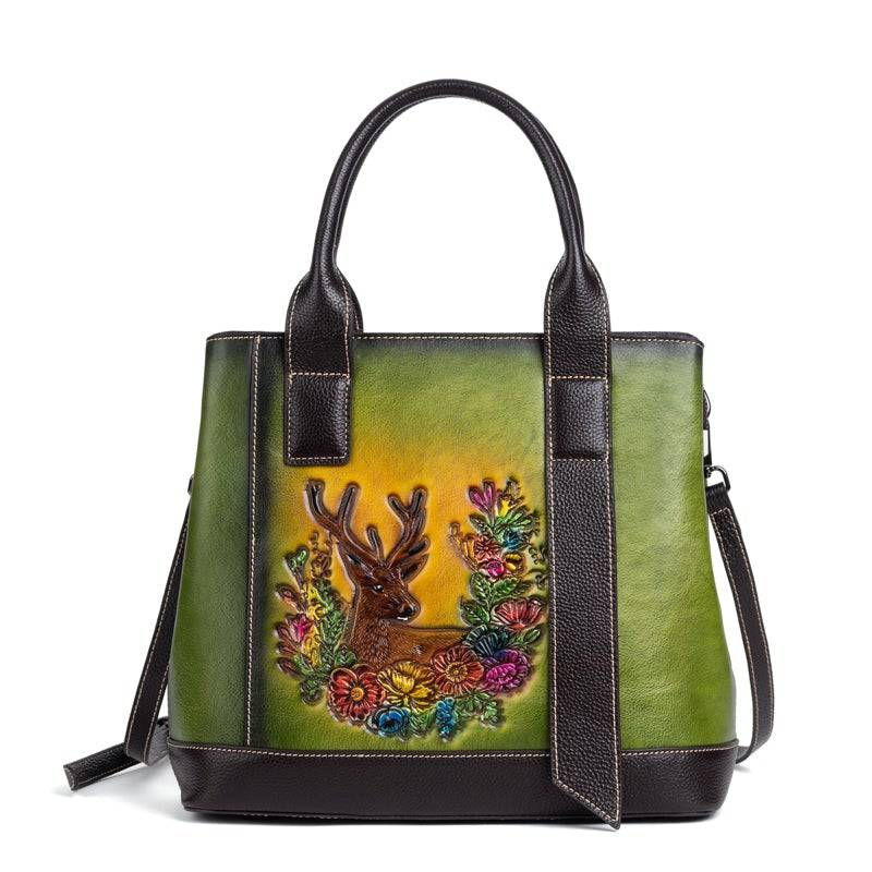 Women Leather Handbag Purse Top Handle Crossbody Bag