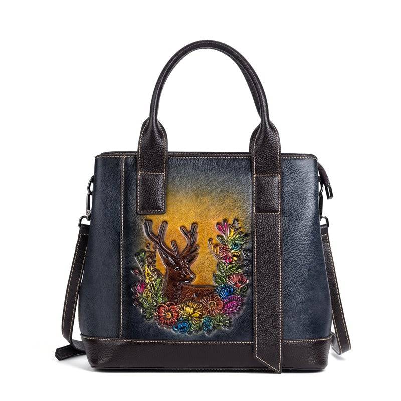 Women Leather Handbag Purse Top Handle Crossbody Bag