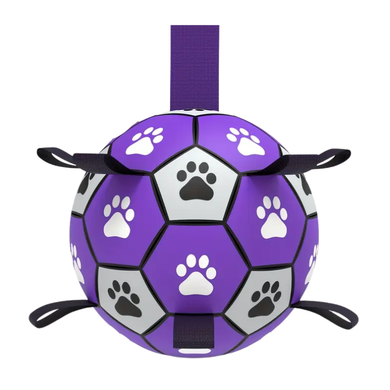 Rubber Dog//Durable Soccer Ball with Straps