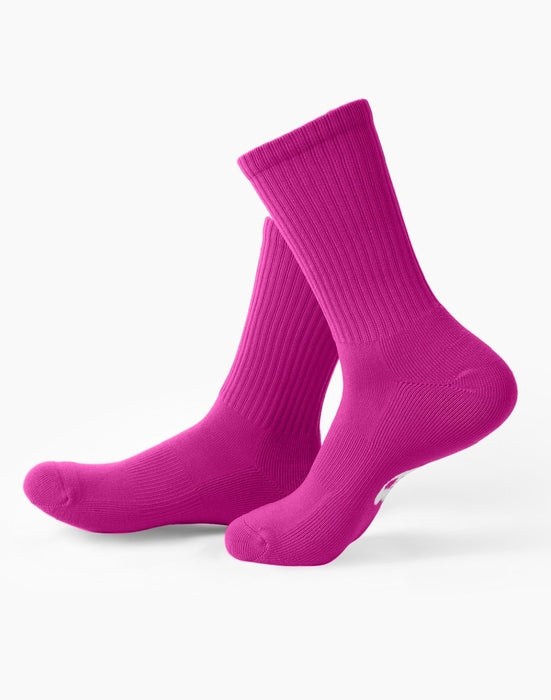 Sport Crew Socks - Fuchsia - GilloServ