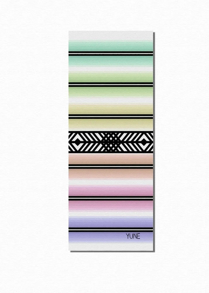 Yoga Mat | 6mm Thick | Striped | Non-Slip | Eco Friendly | Yune Yoga | Helena - GilloServ