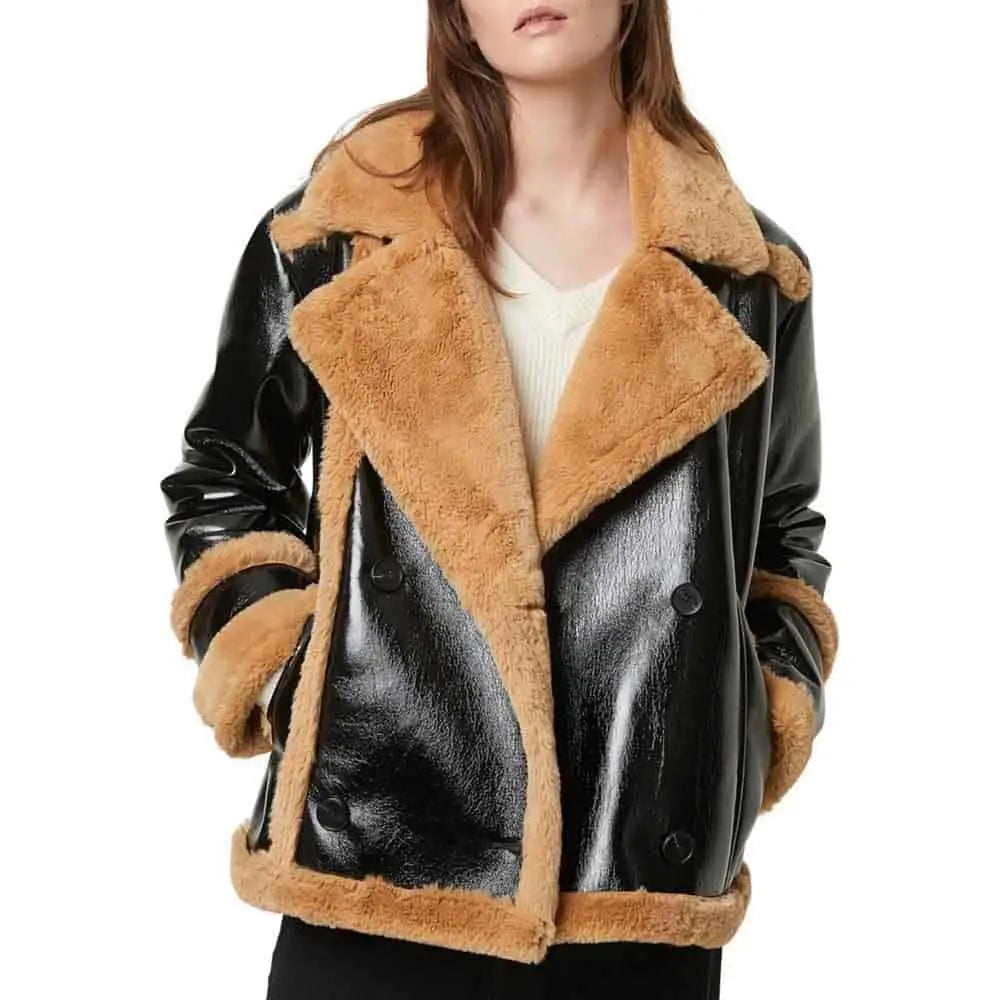 Women’s Leather and Fur Winter Jacket-3